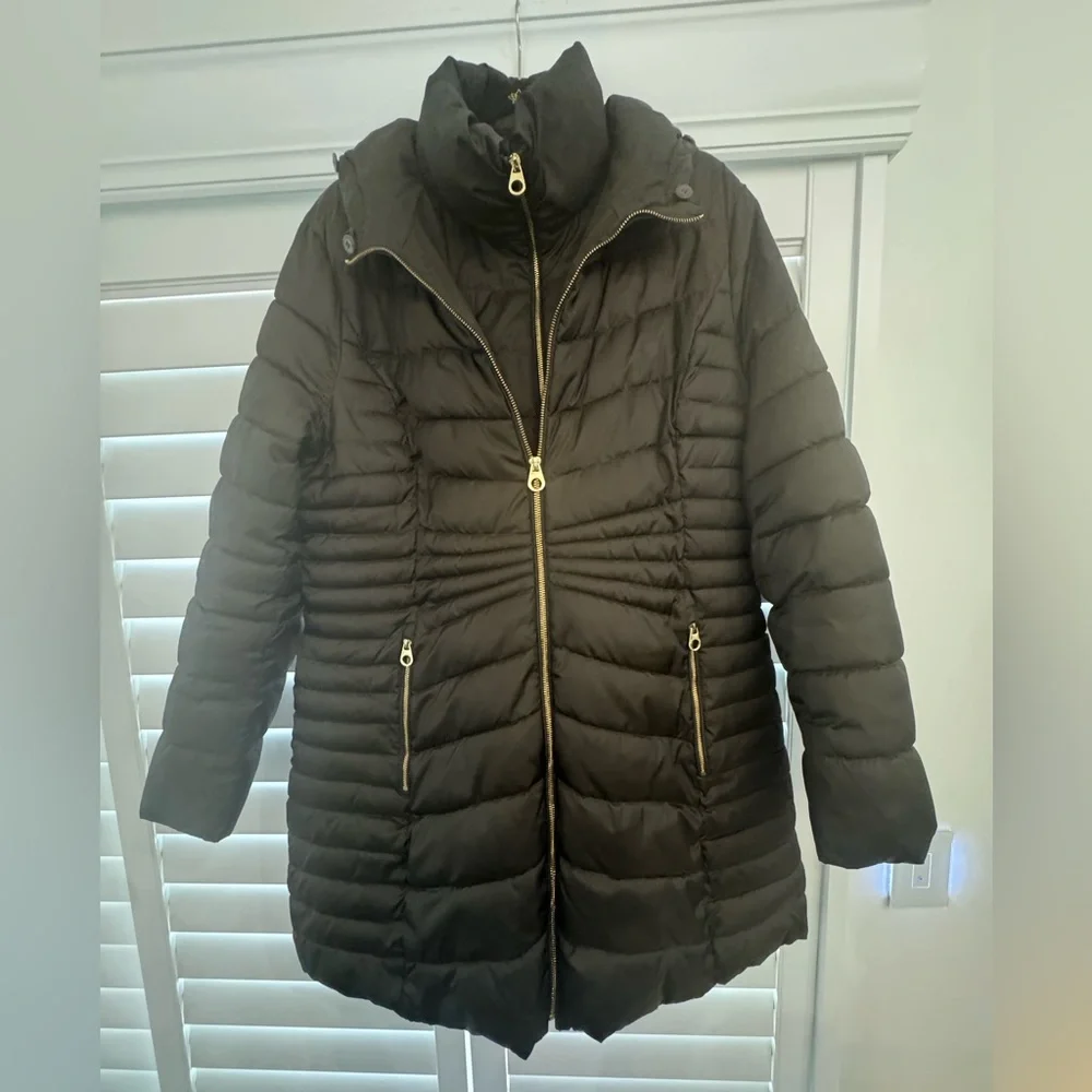 Laundry By Shelli Segal Dark Green Puffer Coat - Picture 1 of 4